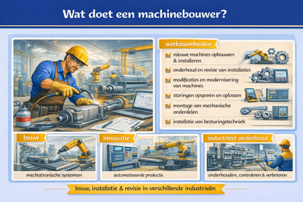 Alles over het beroep machinebouwer Wat doet een machinebouwer